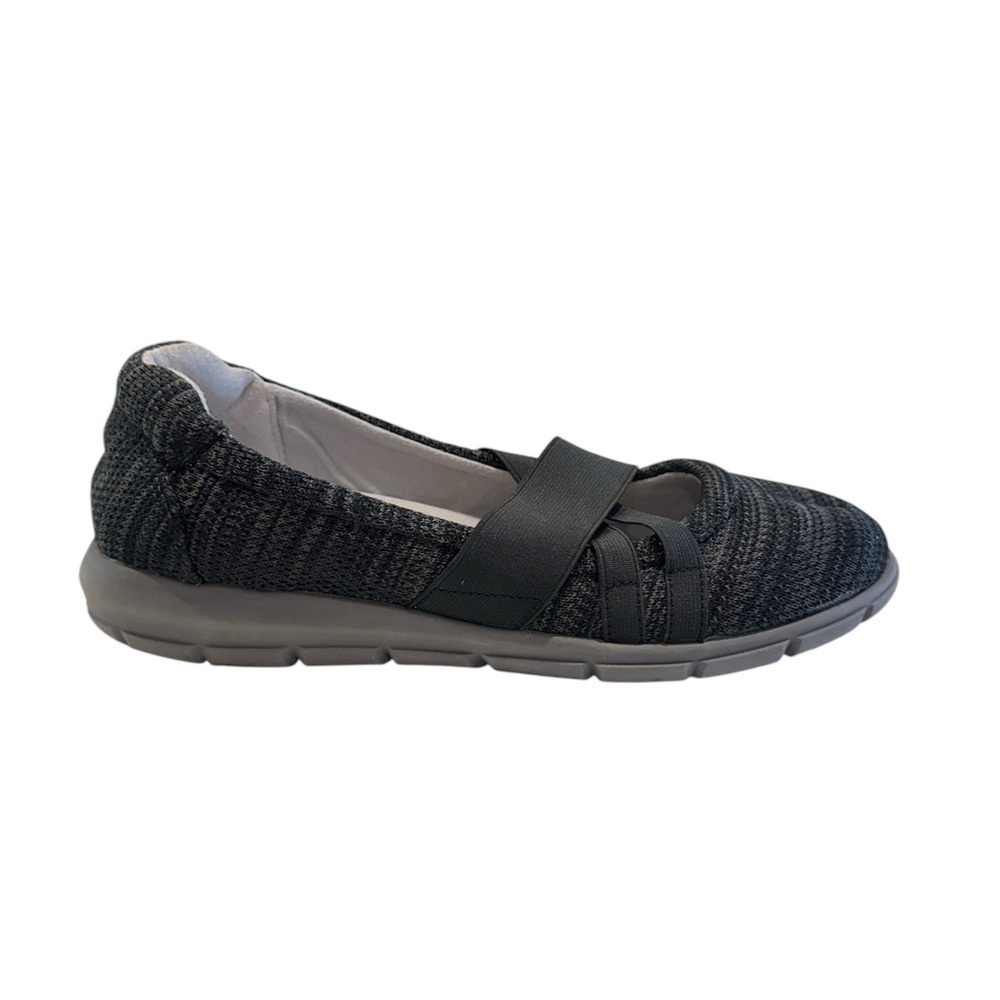 Cliffs by White Mountain Women's Slip-On Felice Elastic Flat Shoes Black Size‎ 8
